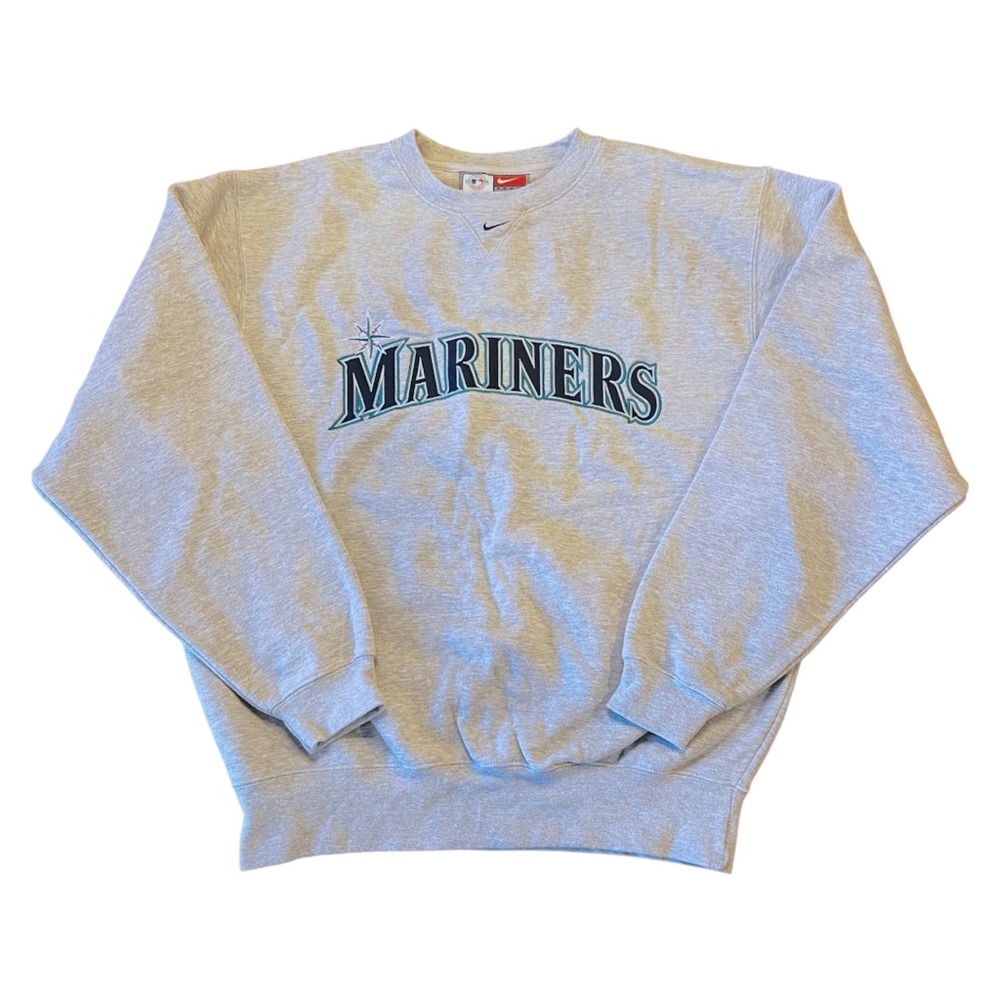 Nike Gray Mariners Crewneck Sweatshirt